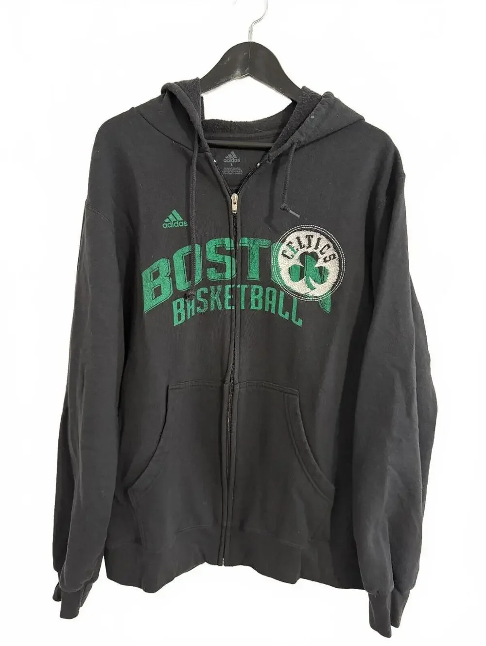 Boston Celtics Adidas Hoodie Sweatshirt Size Large